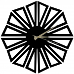 Kellaaeg Wallity Hedef, must v., 50 cm x 50 cm