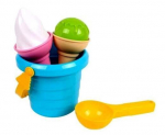 Liivakasti m&auml;nguasjade komplekt Lean Toys Ice Cream, mitmev&auml;rviline