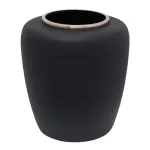 Vaas Kayoom Art Deco, 35 cm, must v./roosa kuld v.
