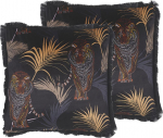 Dekoratiivne padi Beliani Ramtek, must v., 45 cm x 45 cm, 2 tk