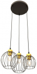 Valgusti rippuv Emibig Nando 1368/3PREM, E27, 3 x 15 W, kuldne v./must v.