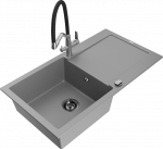 K&ouml;&ouml;givalamu koos kraaniga Mexen Leo, vaik/graniit, 90 cm x 50 cm x 19 cm, hall