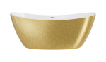 Vann, teisaldatav Besco Ayla Glam Gold, 170 cm x 80 cm x 68 cm, ovaalne, kuldne/grafiit
