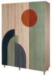 Riidekapp Kalune Design Lena 972, pruun v., 52 cm x 135 cm x 192 cm