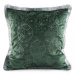 J&otilde;ulu dekoratiivne padjakate 118B, h&otilde;be/roheline, 45 cm x 45 cm