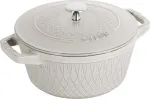 Emailitud malmpott Staub, &Oslash;24 cm, 4 l, valge v.