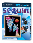 Loovkomplekt, litrikunst Kitfix Giraffe & Calf, sinine v./roosa v., 25 x 34 cm