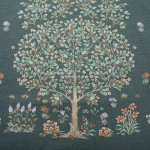Piklik laudlina ristk&uuml;likukujuline 1341, roheline v., 45 x 140 cm