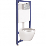 Seinapealse WC-poti komplekt integreeritud krohvialune Laveo Akan Desna, 10 - 17.5 cm x 52.5 cm