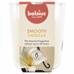 K&uuml;&uuml;nal, l&otilde;hna Bolsius Smooth Vanilla, 45 h, Valge v./Pruunikas v.