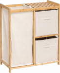 Vannitoa kapp pesukorviga 5five Tidy Box, pruun v./beež v., 33 cm x 66 cm x 78.5 cm