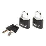 Riputatav ukselukk Masterlock 9120EURTBLK, must v., 20 mm, 2 tk