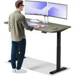 Arvutilaud reguleeritava k&otilde;rgusega Desktronic HomeOne 3 845, 160 cm x 80 cm, 119 cm, must v./roheline v.