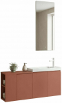 Vannitoa m&ouml;&ouml;bli komplekt Kalune Design Perla 110-342, matt ka&scaron;miir v., 22 cm x 110 cm x 45 cm