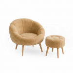 Tugitool koos jalatoega Hanah Home Lida, pruun v., 42 cm x 75 cm x 100 cm