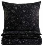 Voodipesukomplekt Homla Basic EC Veluna 245525, valge v./must v., 70 x 80 cm, 220 x 200 cm, 3 os.