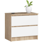 &Ouml;&ouml;kapp Akord K60 2SZ CLP PK, valge v./sonoma tamm v., 55 cm x 40 cm x 60 cm