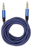 Kaabel Sbox 3535-1.5BL 3.5mm - 3.5mm Braided 3.5 mm, 3.5 mm, 1.5 m, sinine v.