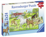 Pusle 2in1 Ravensburger Horses 078332V, 26 cm x 18 cm, 48 tk, mitmev&auml;rviline