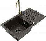 K&ouml;&ouml;givalamu Mexen Pablo 6510751010-75+670200-50+66911-70, graniit, 75 cm x 43 cm x 16.1 cm, metallic black/gold+gold(b)