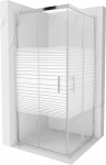 Du&scaron;ikabiin Mexen Rio 860-090-090-01-20, ruudukujuline, aluseta, 90 cm x 90 cm x 190 cm, kroom v./karastatud