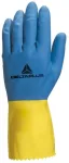 Kindad lateks Delta Plus Duocolor VE330BJ08, t&auml;iskasvanutele, sinine v./kollane v., 7.5, 2 tk