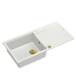 K&ouml;&ouml;givalamu Quadron Evan 146 XL, graniit, 100 cm x 50 cm x 21 cm, kuldne v./valge v.