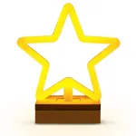 J&otilde;uludekoratsioon "T&auml;rn" Forever Light FLNW04 LED-valgustusega, 21 cm, 18 cm, pruun v./kollane v.