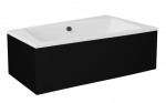 Vann, teisaldatav Besco Infinity, 100 cm x 160 cm x 55.5 cm, parempoolne, must