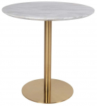 S&ouml;&ouml;gilaud House Nordic Bolzano, kuld v./valge v./marmor v., 90 cm x 90 cm x 75 cm