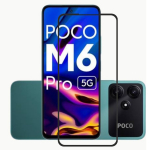 Evelatus t&auml;iskaanega 2.5D klaas Xiaomi Poco M6 Pro antistaatilisele / Jaapani liim
