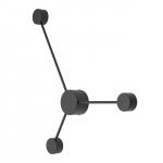 Valgusti seinale TK Lighting Avia, GX53, 3 x 10 W, must v.