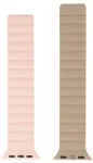 Rihmad Swissten, Magnetic Band For Apple Watch 38/40 mm, roosa v./cappuccino v.