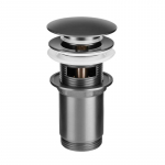 Sifoonikomplekt "click-clack" kaanega vannitoavalamu jaoks Laveo, 63 mm, click clack-funktsioon, grafiit