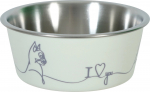 Kauss loomale Zolux Love, 0.4 l, 12.5 cm x 12.5 cm x 5.9 cm, valge v.