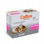 Kassi m&auml;rgtoit Calibra Premium Line Kitten, kanaliha/kalkun/l&otilde;he, 0.1 kg, 12 tk