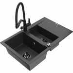 K&ouml;&ouml;givalamu koos kraaniga Mexen Gaspar, graniit, 73.7 cm x 47.5 cm x 17.7 cm, black granite+black