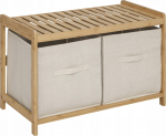 Vannitoa kapp pesukorviga 5five Tidy Box, pruun v./beež v., 44 cm x 66.8 cm x 35 cm