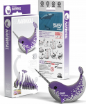 3D-pusle Fat Brain Toys Narwhal, 10.8 cm x 3.9 cm, 23 tk, violetne v.