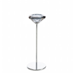 K&uuml;&uuml;nlahoidja Anika 02, kristall/metall, &Oslash; 8 cm, 22 cm, h&otilde;be v.