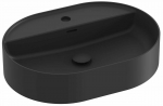 Vannitoa kraanikauss Ravak Ceramic Slim Shelf O, keraamiline, 55 cm x 40 cm x 12 cm, matt must v.