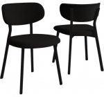 Toolide komplekt Kalune Design Toldy 240CHR4220, matt, must v., 45 cm x 45 cm x 85 cm, 2 tk