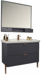 Peegliga vannitoariiulite komplekt Kalune Design Noble 100, antratsiit v./vask v., 48 cm x 100 cm x 84 cm
