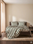Voodipesukomplekt Homla Basic Tiffany 245002, valge v./roheline v., 50 x 60 cm, 160 x 200 cm, 3 os.