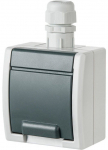 Pistikupesa Elektro-Plast Aquant 1244-65, maandusega, IP65, hall v.