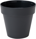 Lillepott Form Plastic Ibiza Soft Mat 4140, plastik, must v.