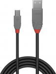 Juhe Lindy Anthra Line USB 2.0 A male, Mini USB 2.0 B male, 0.5 m, must