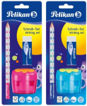 Pelikan harilik pliiats + kustukumm + teritaja, sinine v&otilde;i roosa
