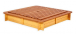Liivakast Folkland Timber Sandbox, 120 x 120 cm, kaanega, pruun, 21 kg