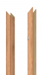 Vertikaalne ukseraam Domoletti, 209.5 cm x 14 - 18 cm x 1 cm, parempoolne, belgia tamm v.